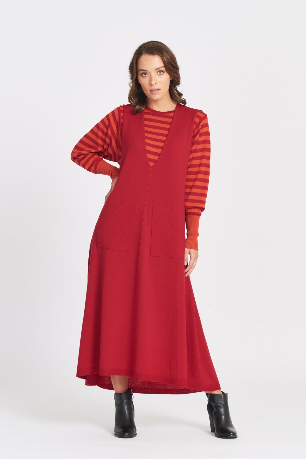 Long Sleeveless Dress Womens