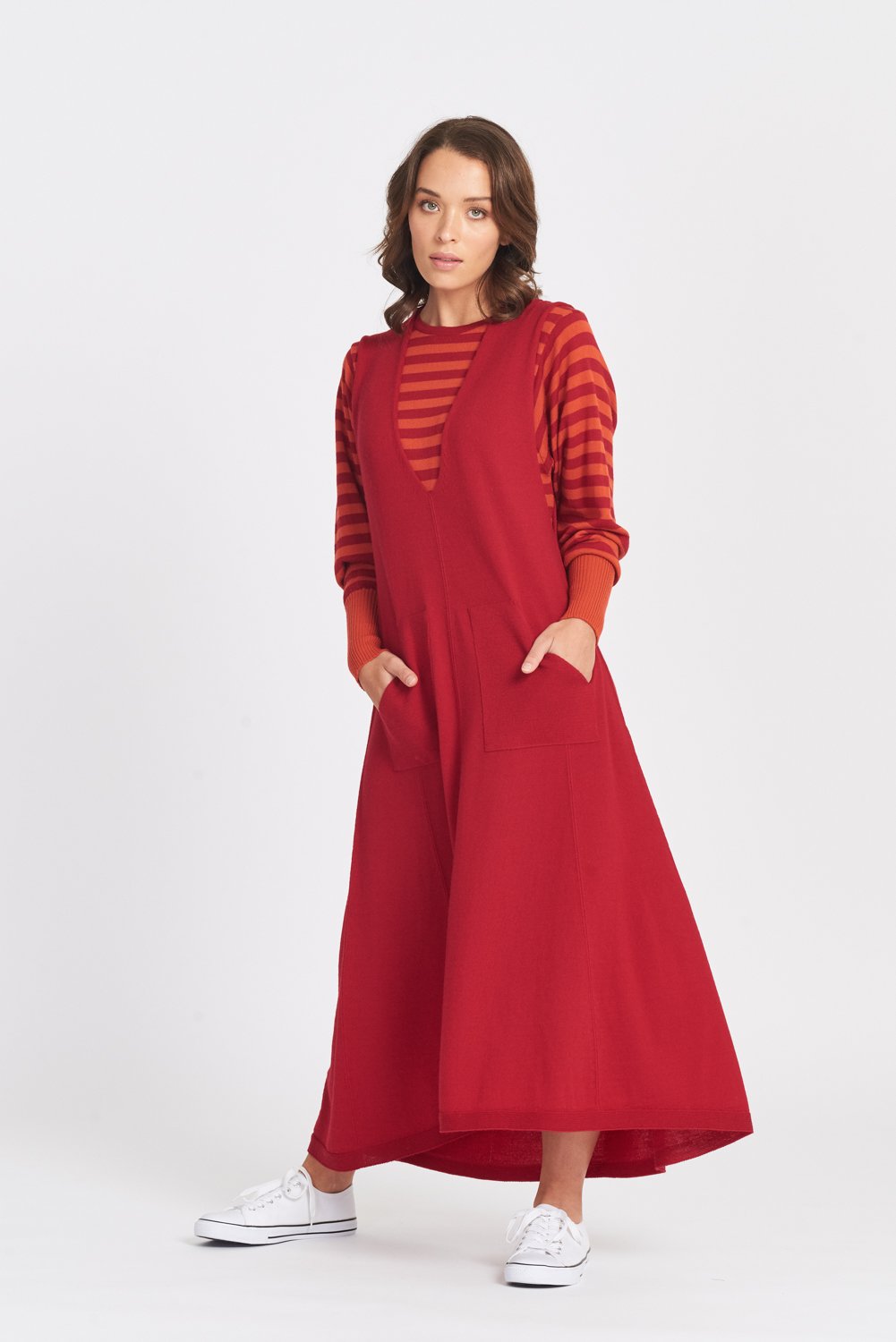 Long Sleeveless Dress Womens