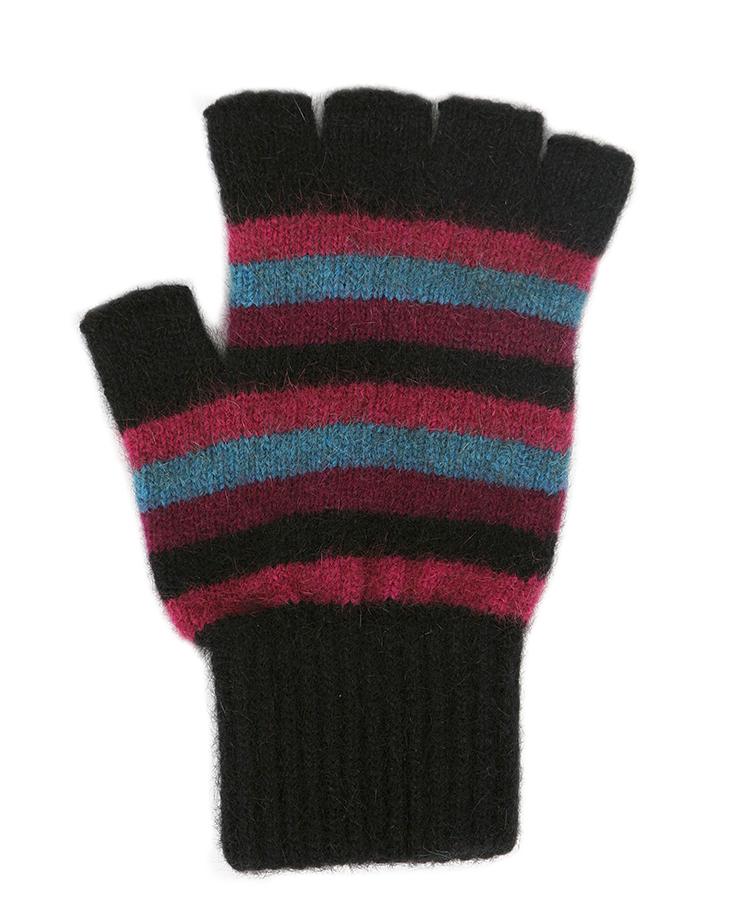 Multi Stripe Fingerless Glove Accessories