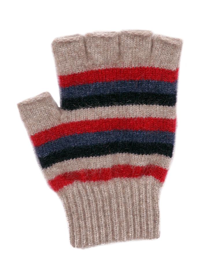 Multi Stripe Fingerless Glove Accessories