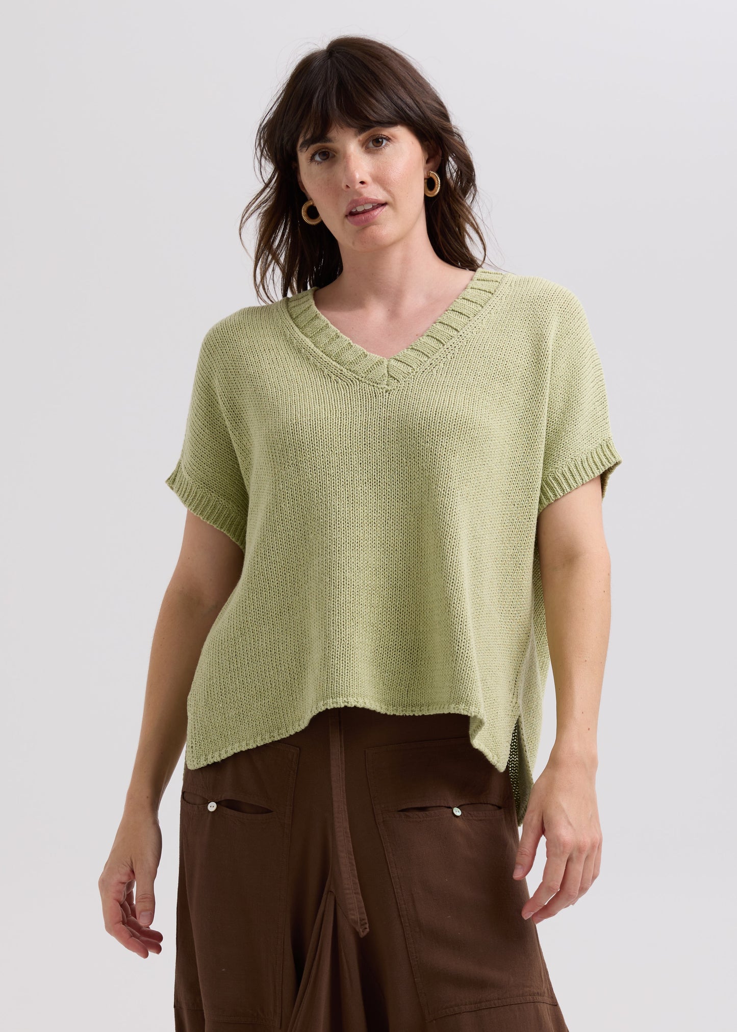 Textured V Top