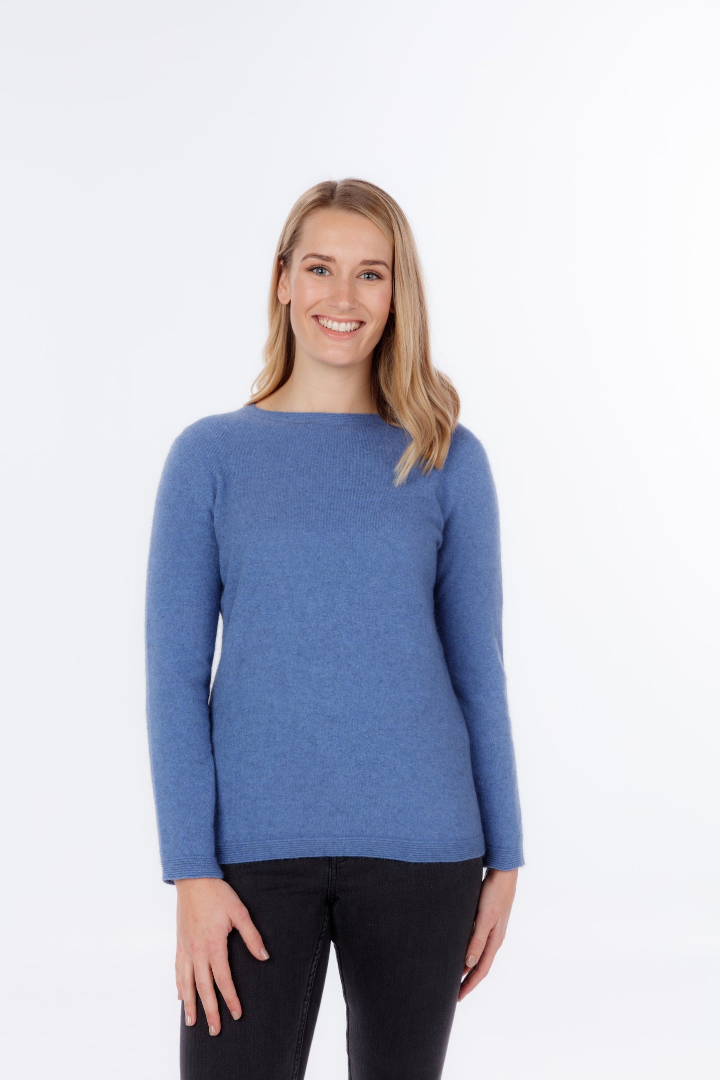 Crew Neck Plain Sweater Womens
