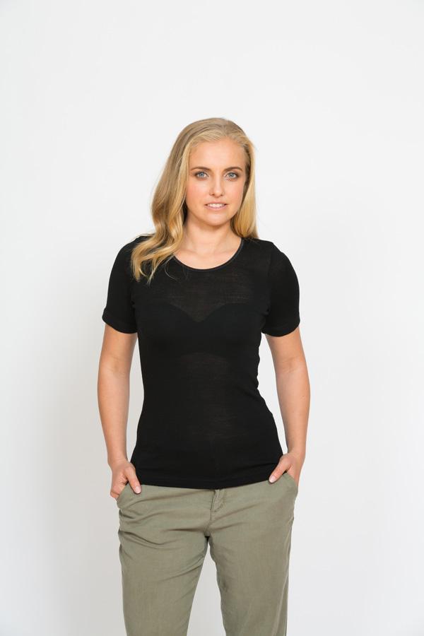 Short Sleeve Merino Top Womens