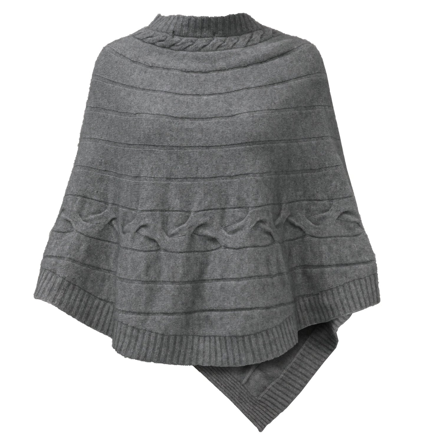 Cable Poncho Womens