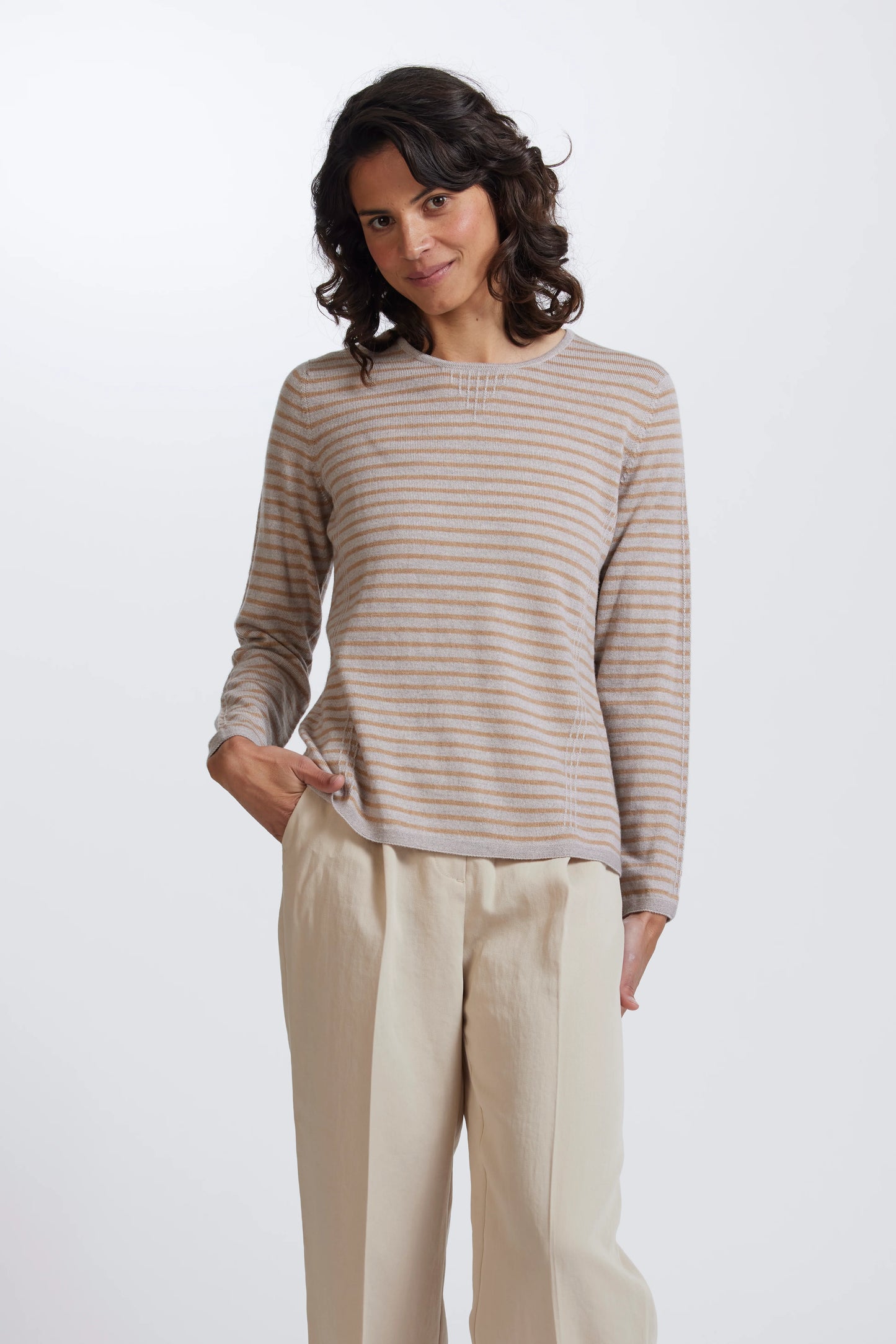 RM2515 Tuck Stitch Stripe Jumper