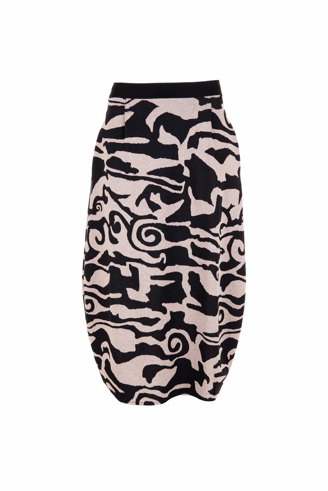 Jacquard Print Skirt