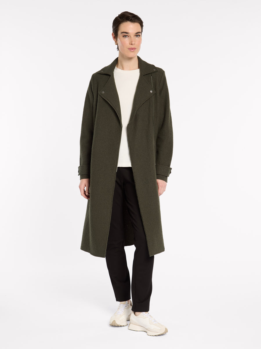 Boiled Wool Moto Coat