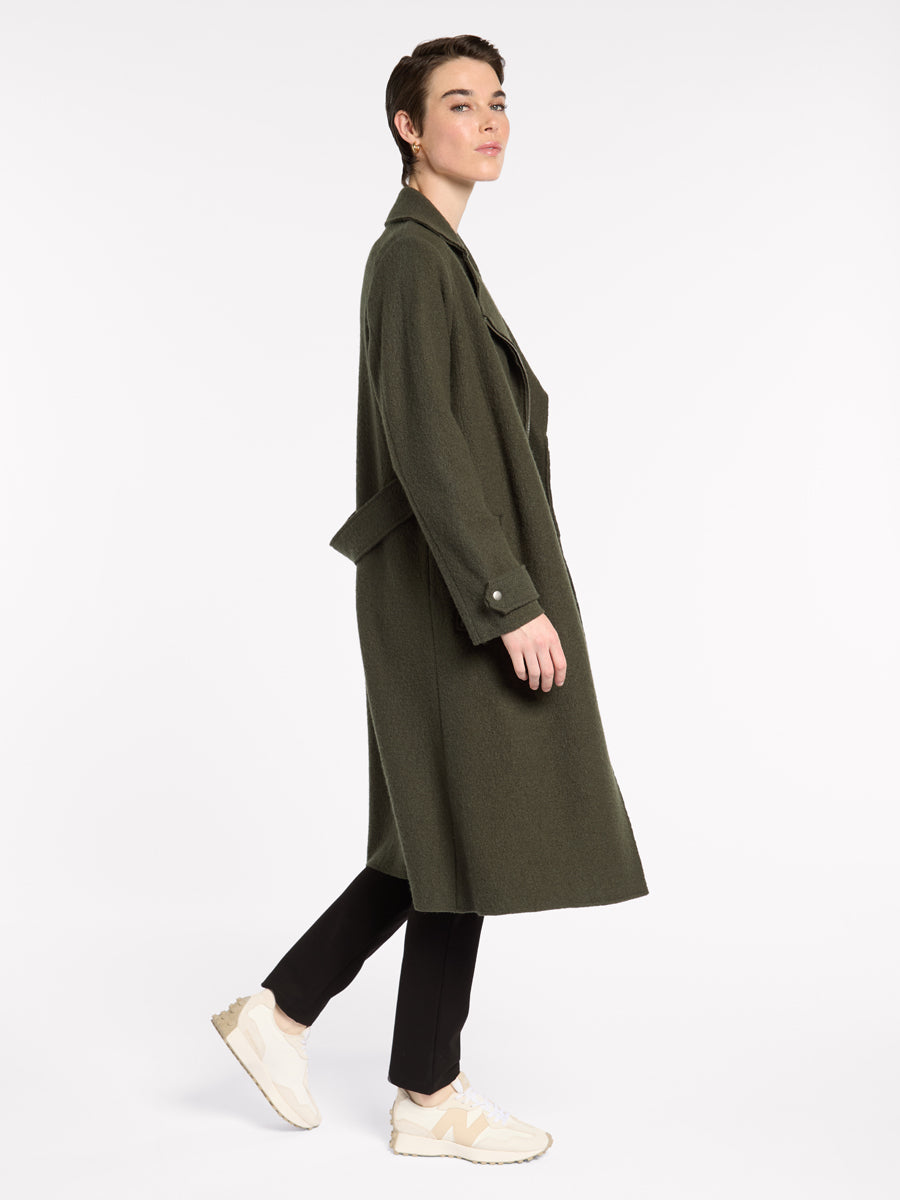Boiled Wool Moto Coat