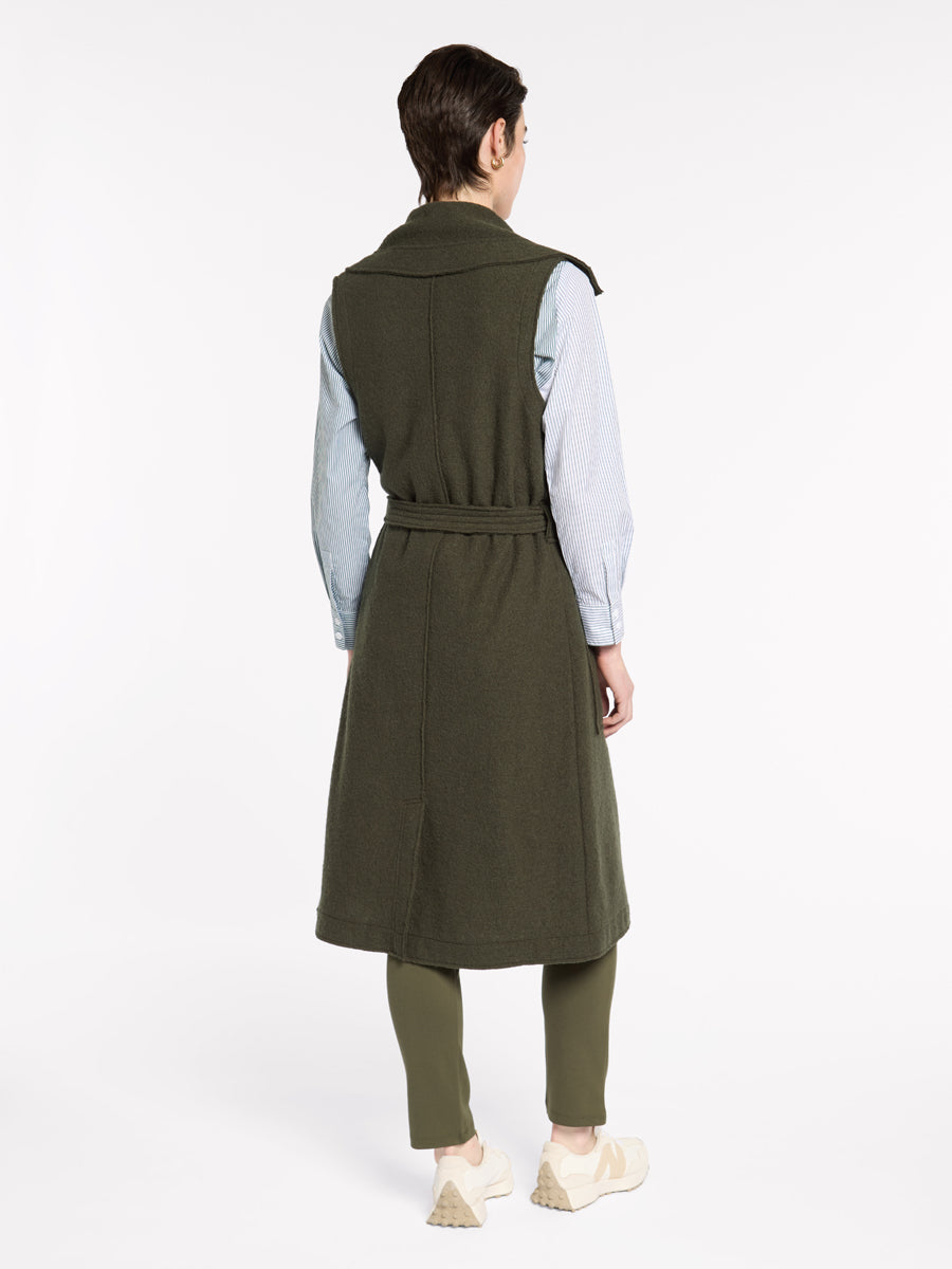 Boiled Wool Wrap Vest