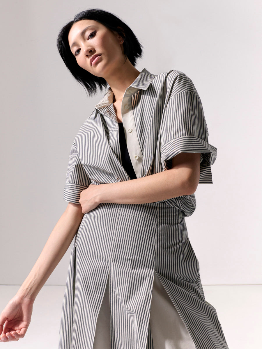 Mono Stripe Overshirt