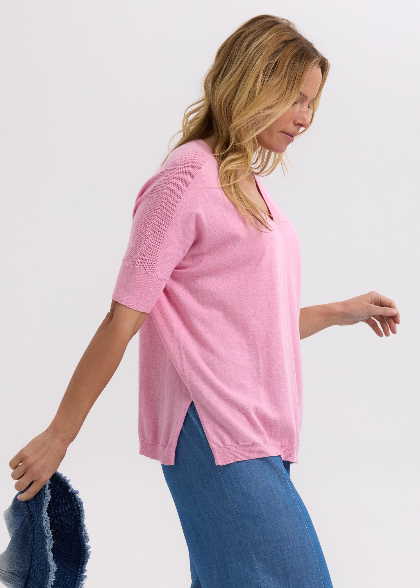 Pointelle Shoulder Top