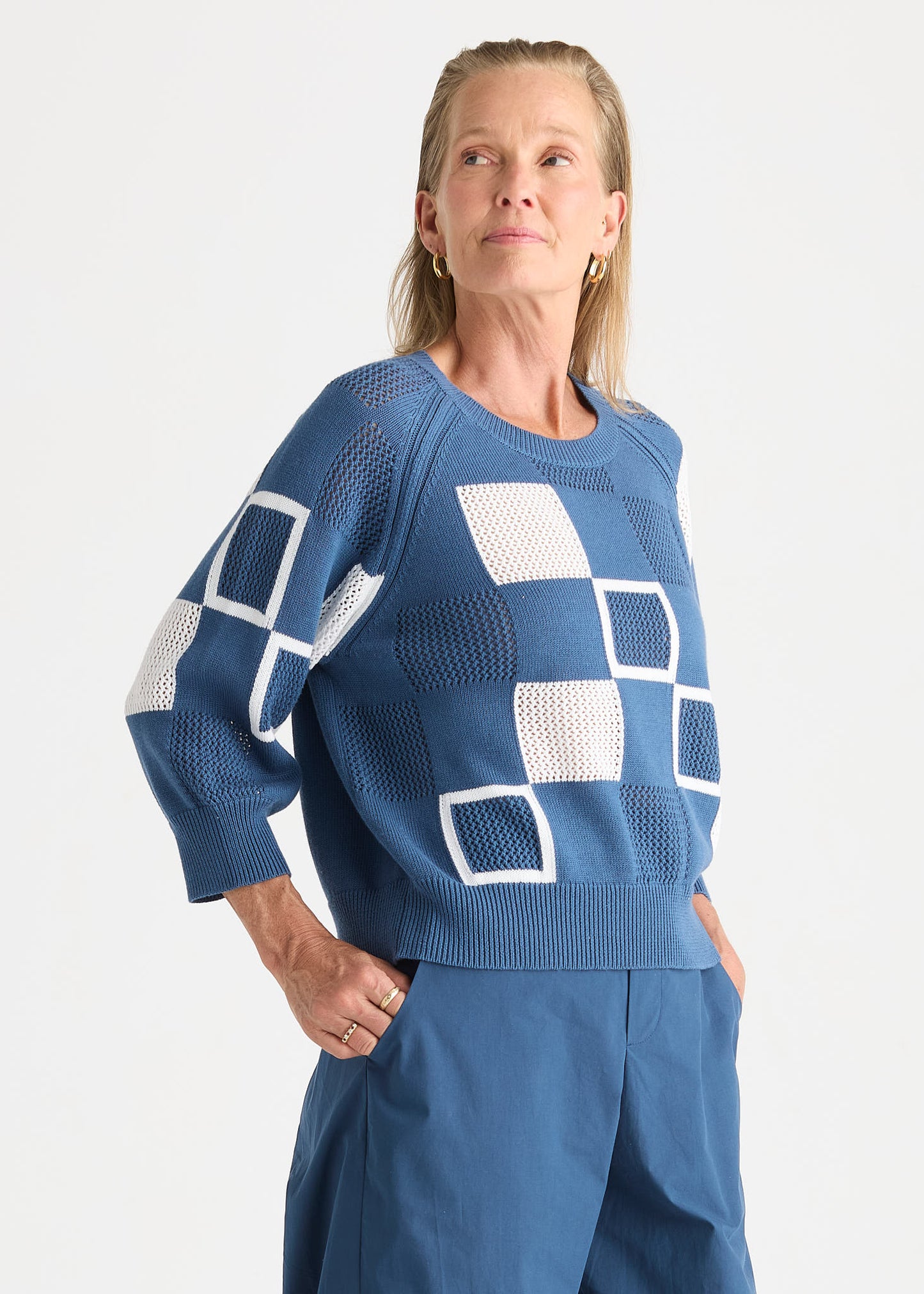 Patch Pointelle Top
