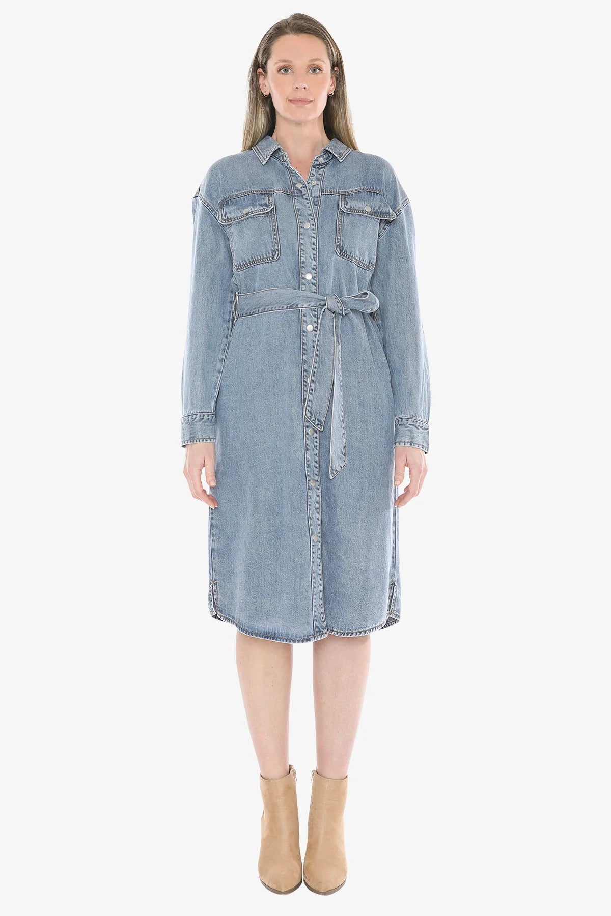 Soft Denim Tie Dress