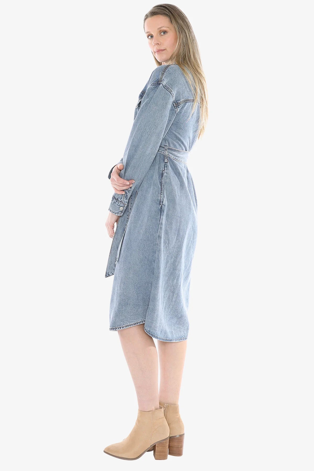 Soft Denim Tie Dress