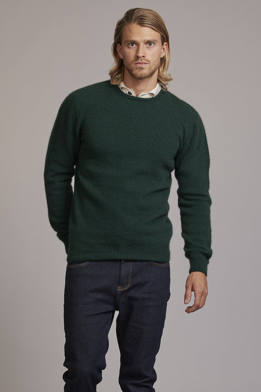 Rack Stitch Crew Neck Jumper
