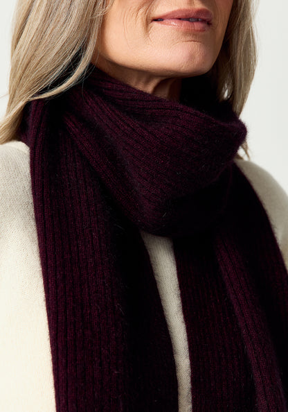 MerinoMink Ribbed Scarf
