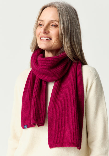 MerinoMink Ribbed Scarf
