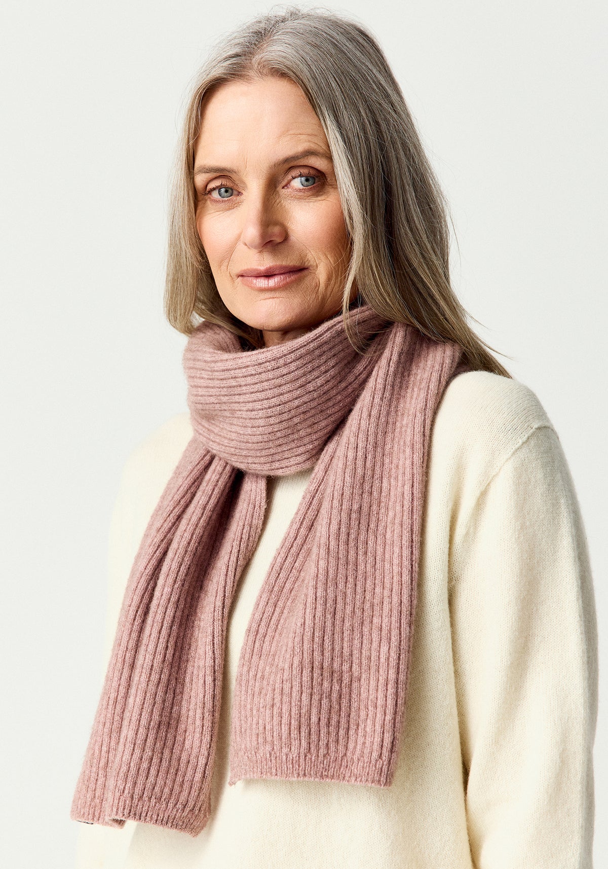 MerinoMink Ribbed Scarf
