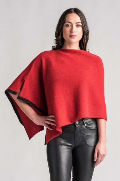 Two Tone Poncho Womens