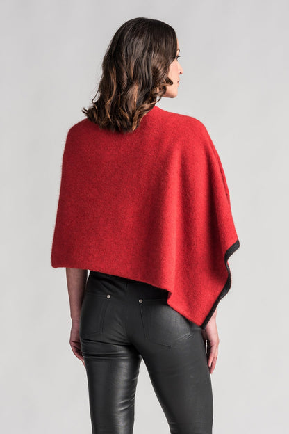 Two Tone Poncho Womens