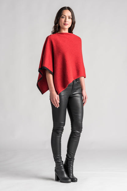 Two Tone Poncho Womens