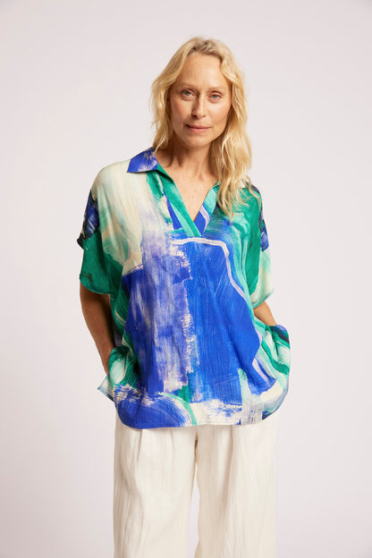 Palmera Collar Top
