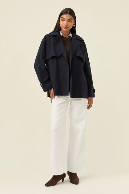 Farida Cropped Trench