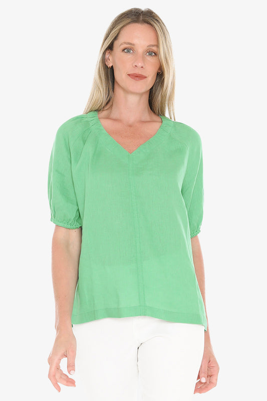 Gather V Neck Top