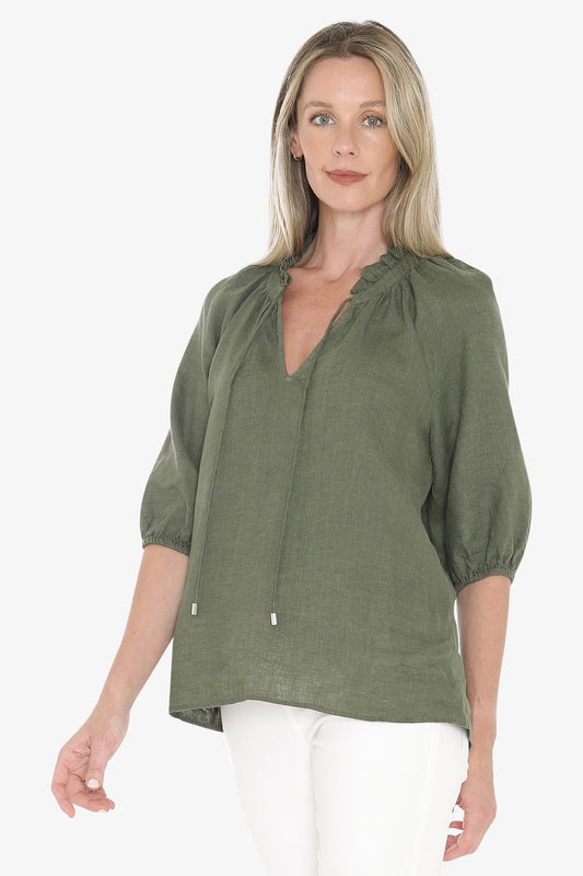 Ruffle Neck Top