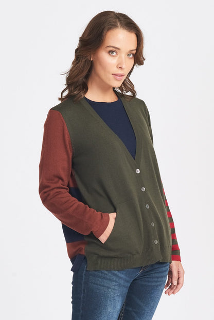 Totally Random V Neck Cardi Womens