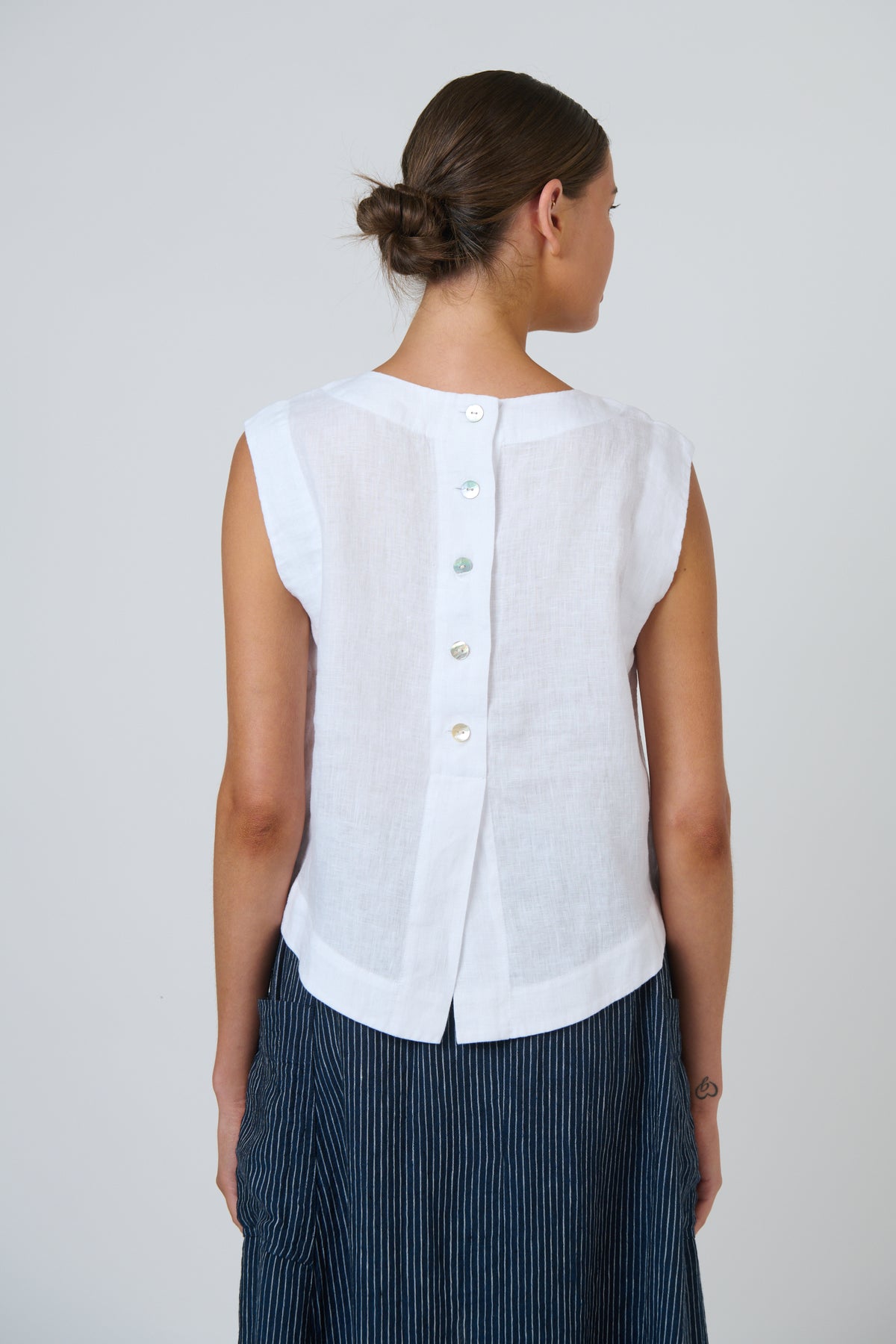 Button Back Tank Top