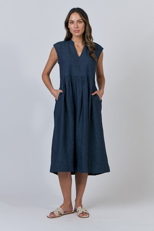 Cap sleeve V neck  Dress