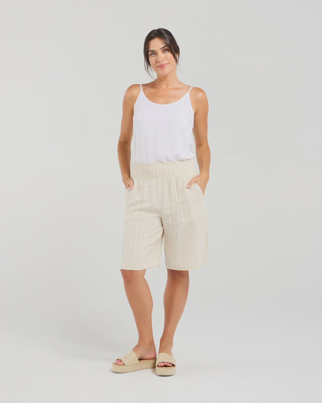Darcy Shirred Short