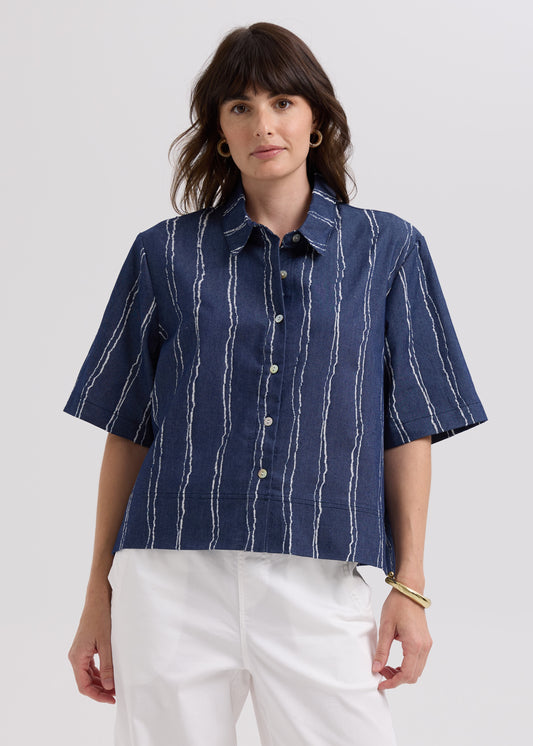 Rip Denim Shirt