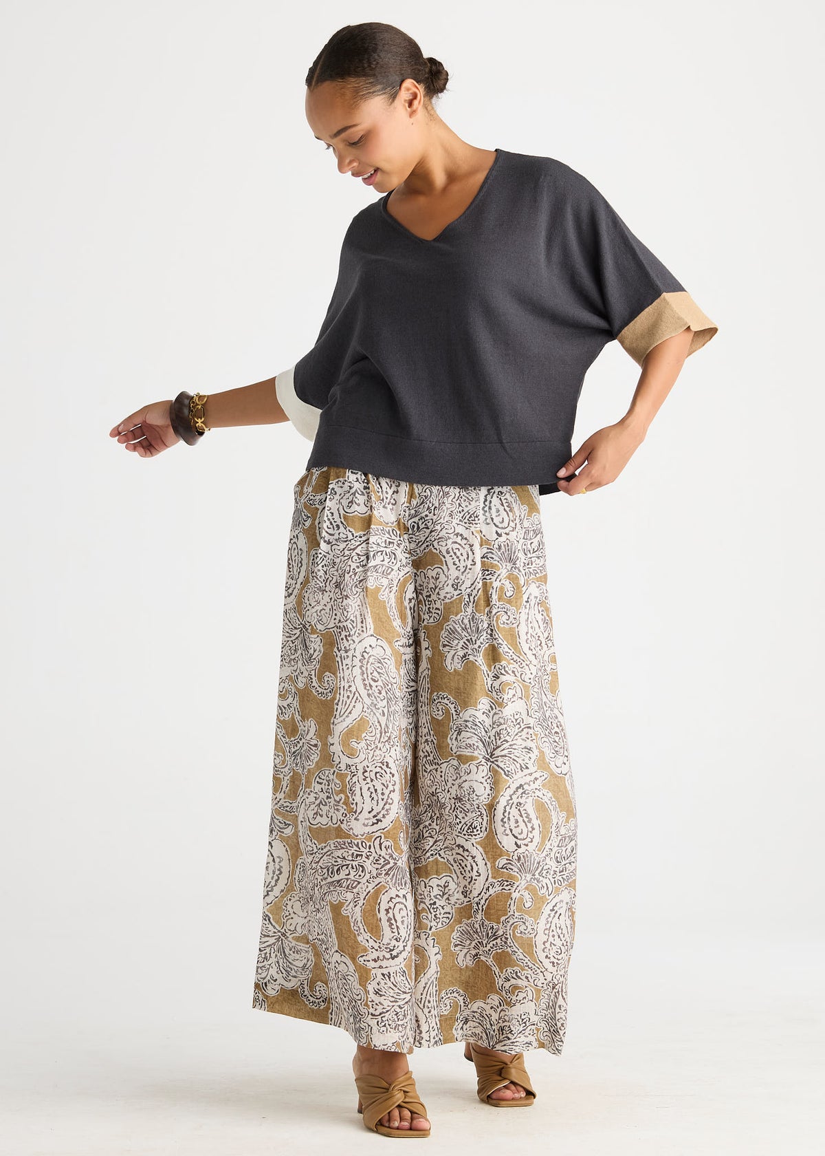 Contrast Cuff Top
