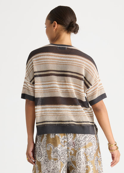 Stripe Lace Top