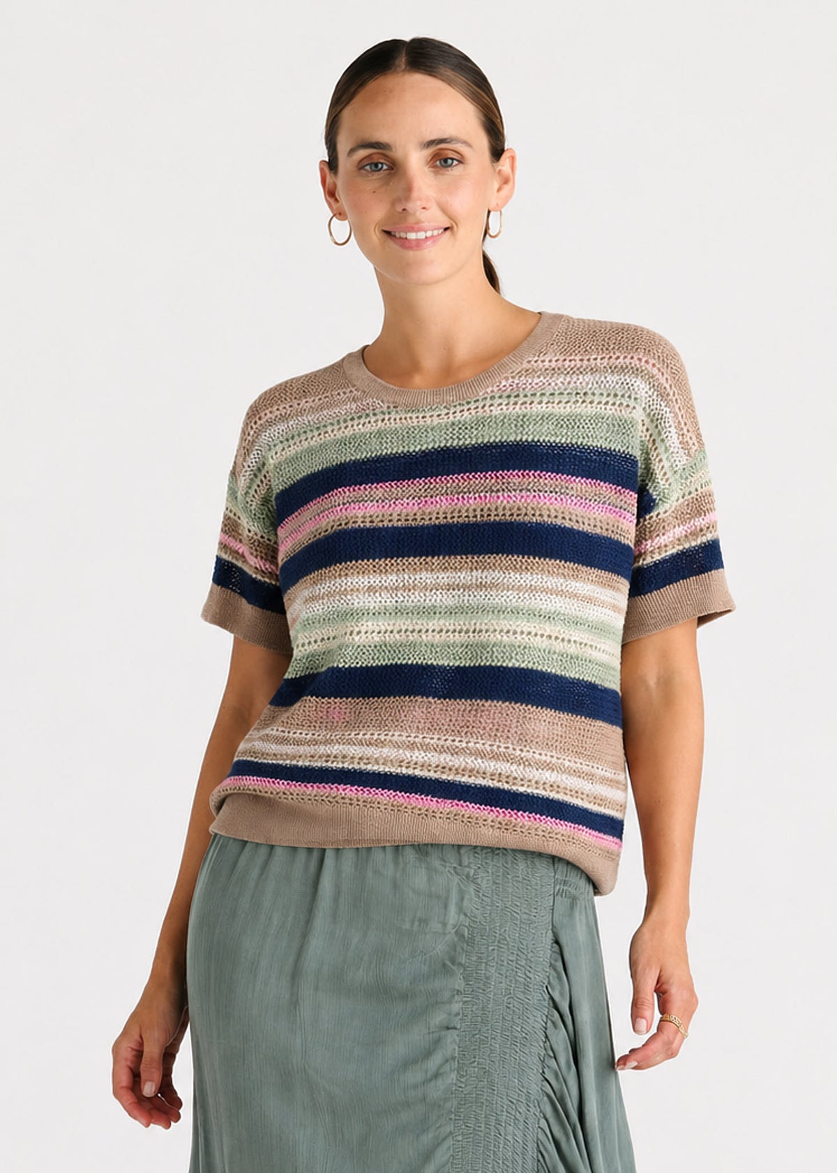 Stripe Lace Top