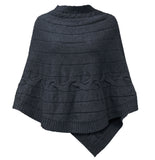 Cable Poncho Womens