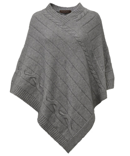 Cable Poncho Womens