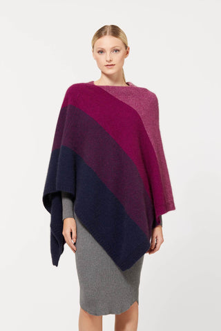 Ombre Poncho Womens