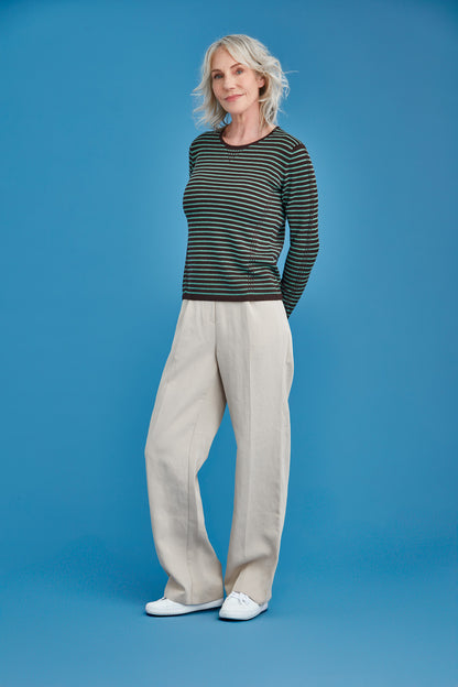 RM2515 Tuck Stitch Stripe Jumper