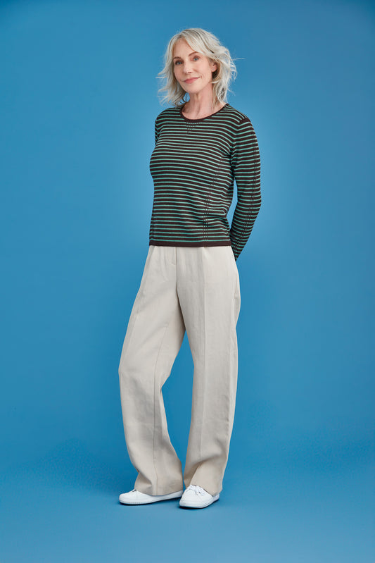 RM2515 Tuck Stitch Stripe Jumper
