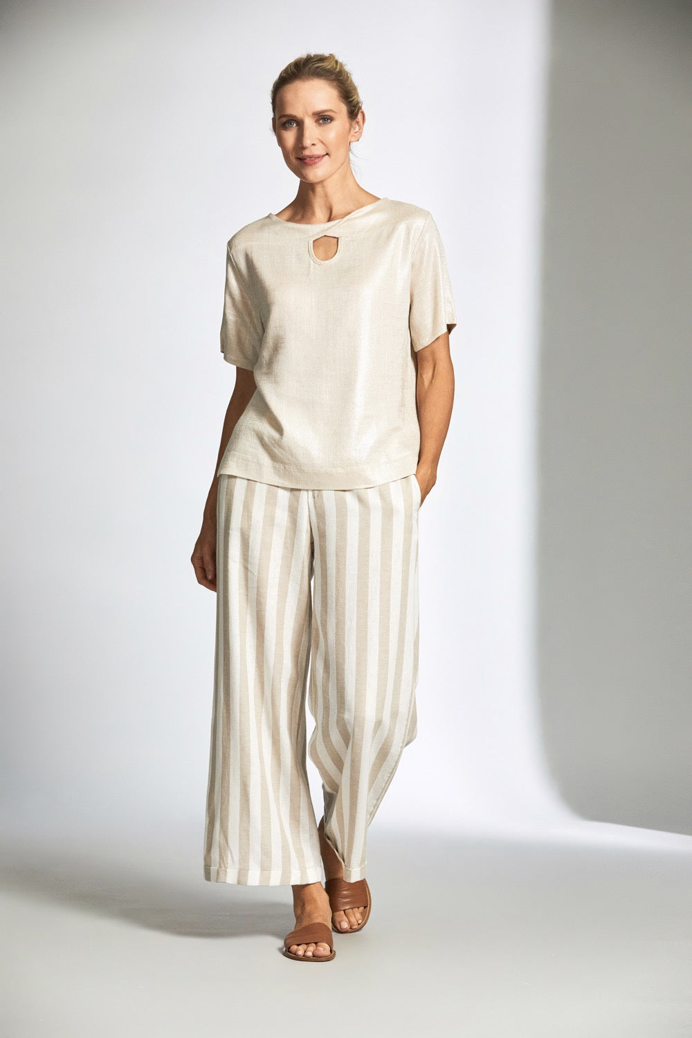 Stripe Linen Trouser