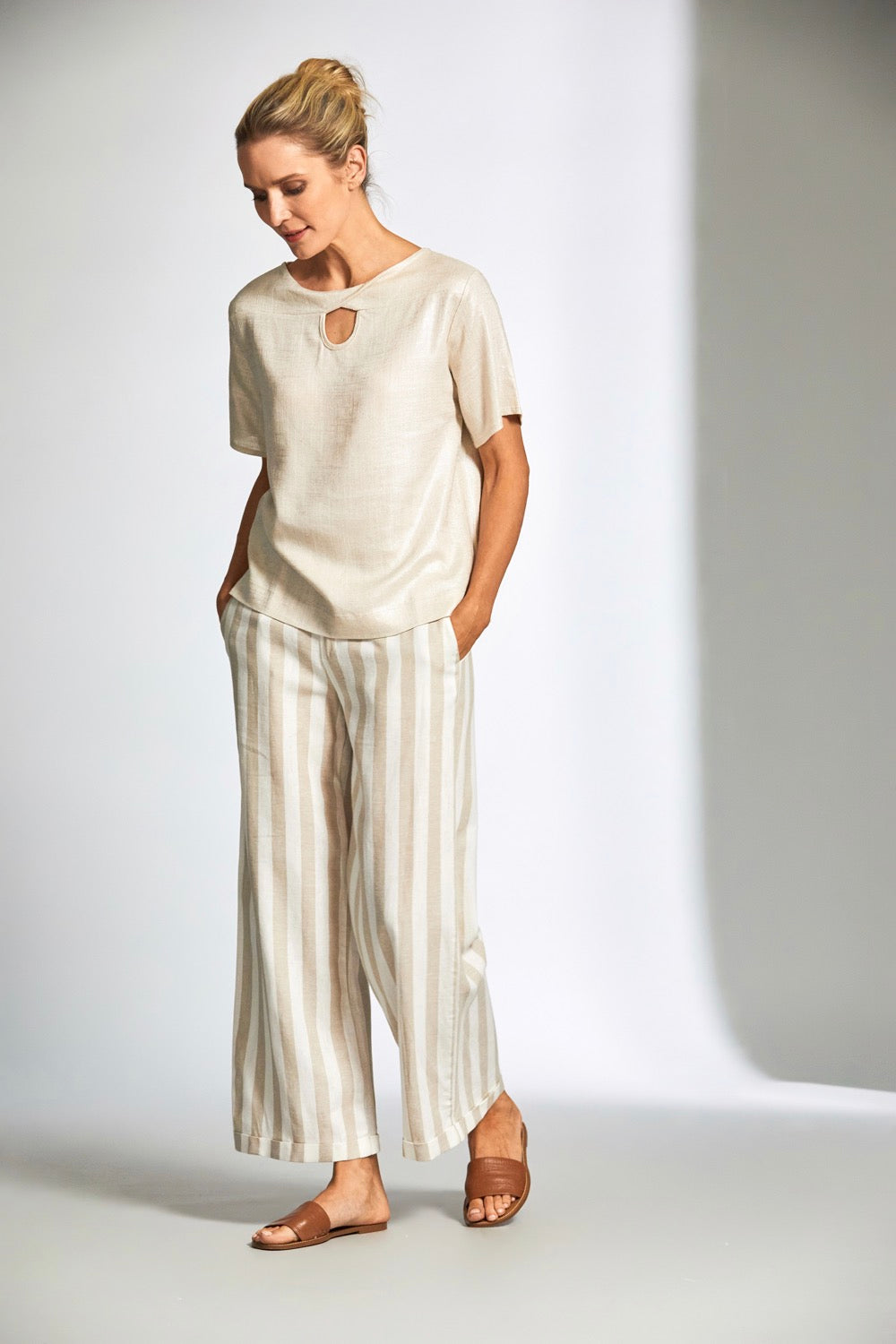 Glazed Linen Top