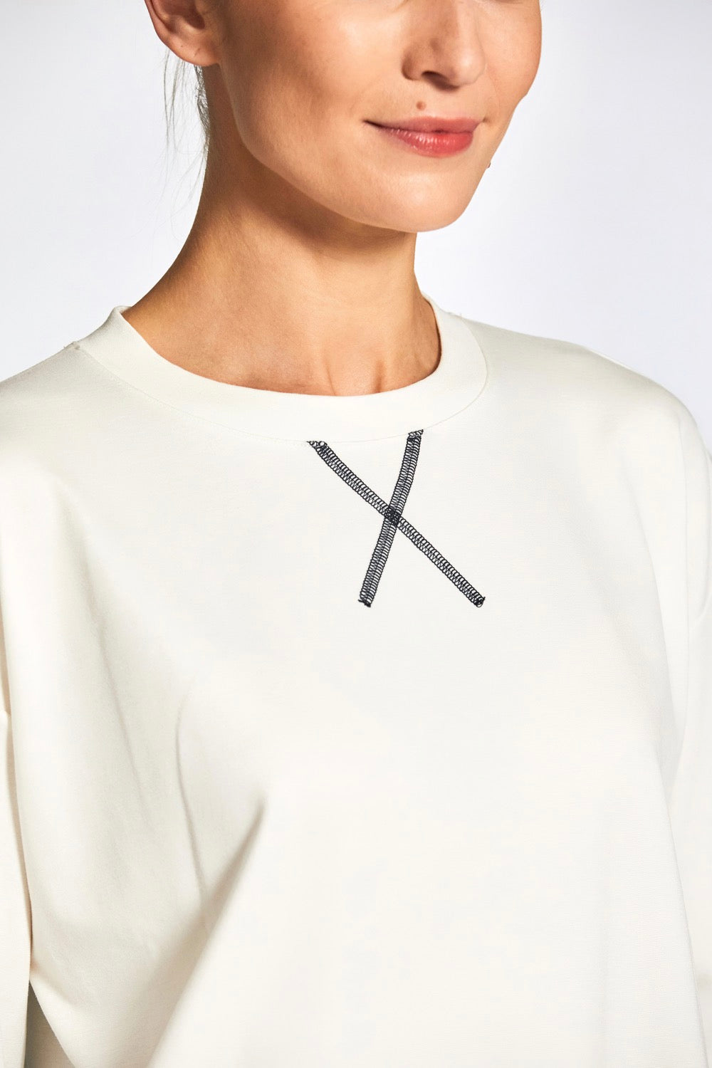 Contrast Zip Top