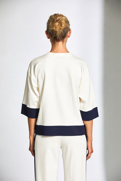 Contrast Zip Top