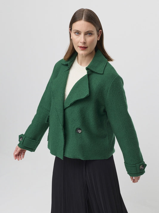 Cropped Boiled wool Jkt