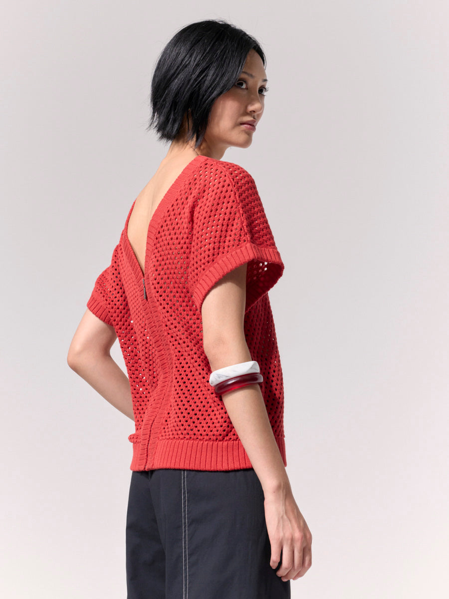 2 Way Zip Thru Knit Top