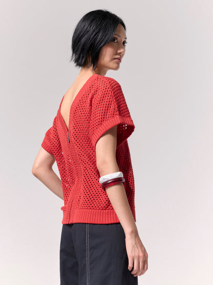 2 Way Zip Thru Knit Top
