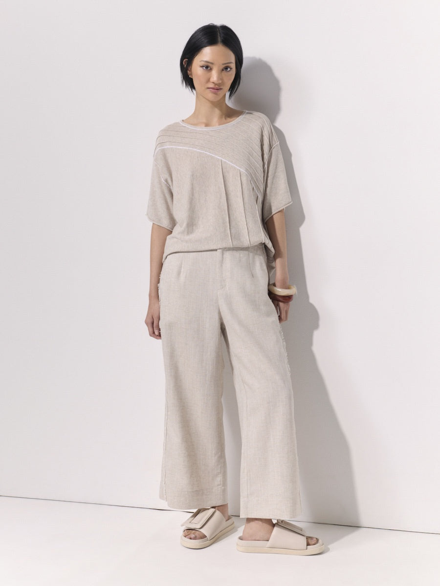 Fine Pinstitch Knit Top